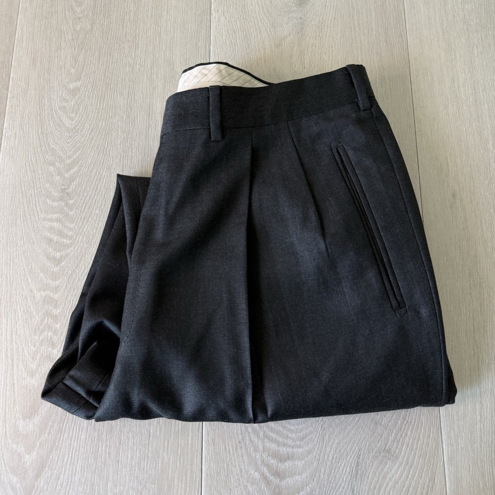 Ermenegildo Zegna Dress Pants Men's 36x30 100% Lana Wool Pleated Cuffed Portugal